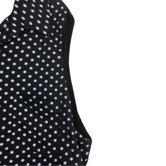 Valerie Bertinelli Sleeveless Polkadot Tunic top Hi Lo Hem, Mixed Media, SZ 2X - Picture 5 of 6